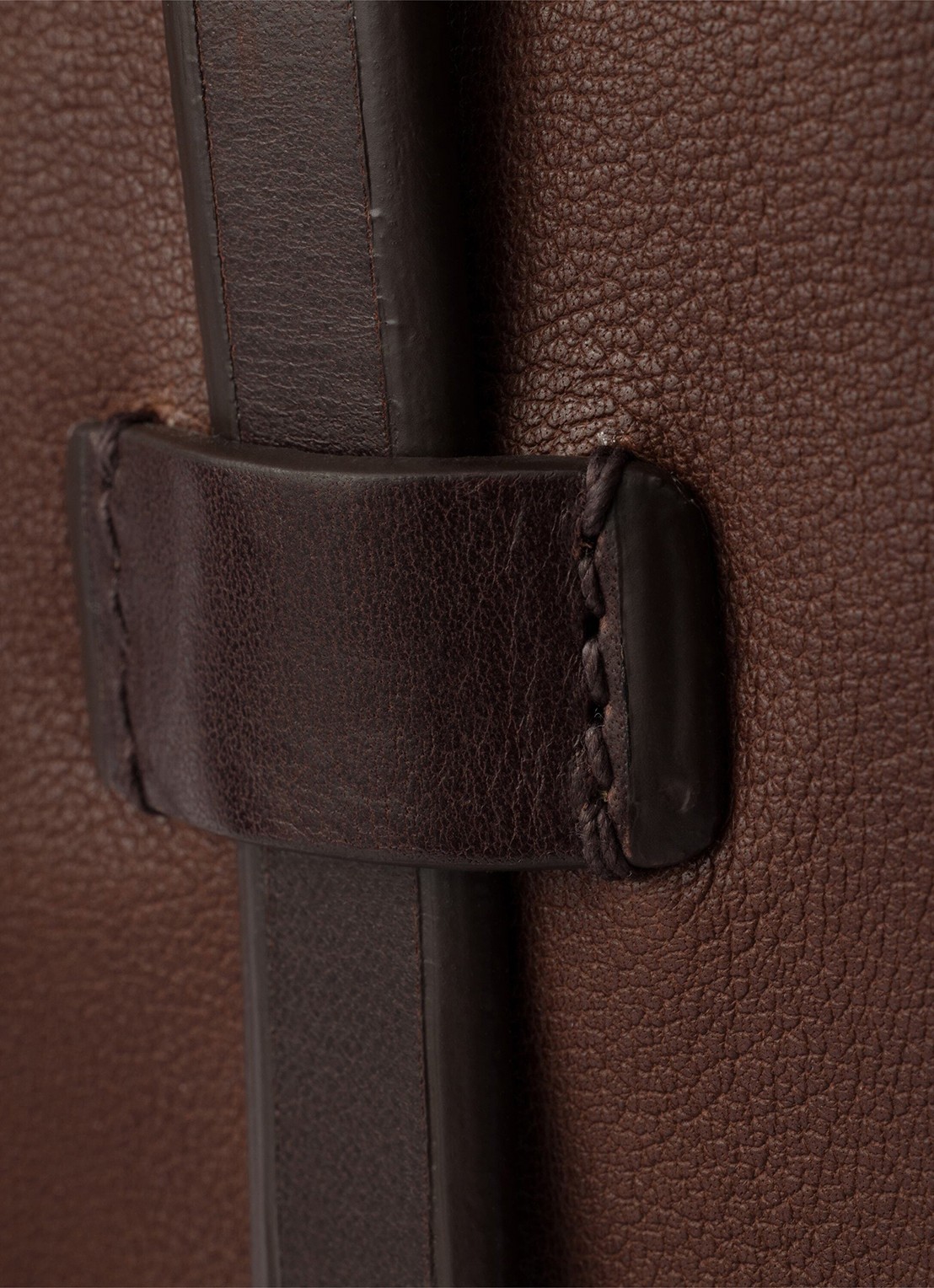 Prada Route Large schoudertas van leer - detail 2 bruin