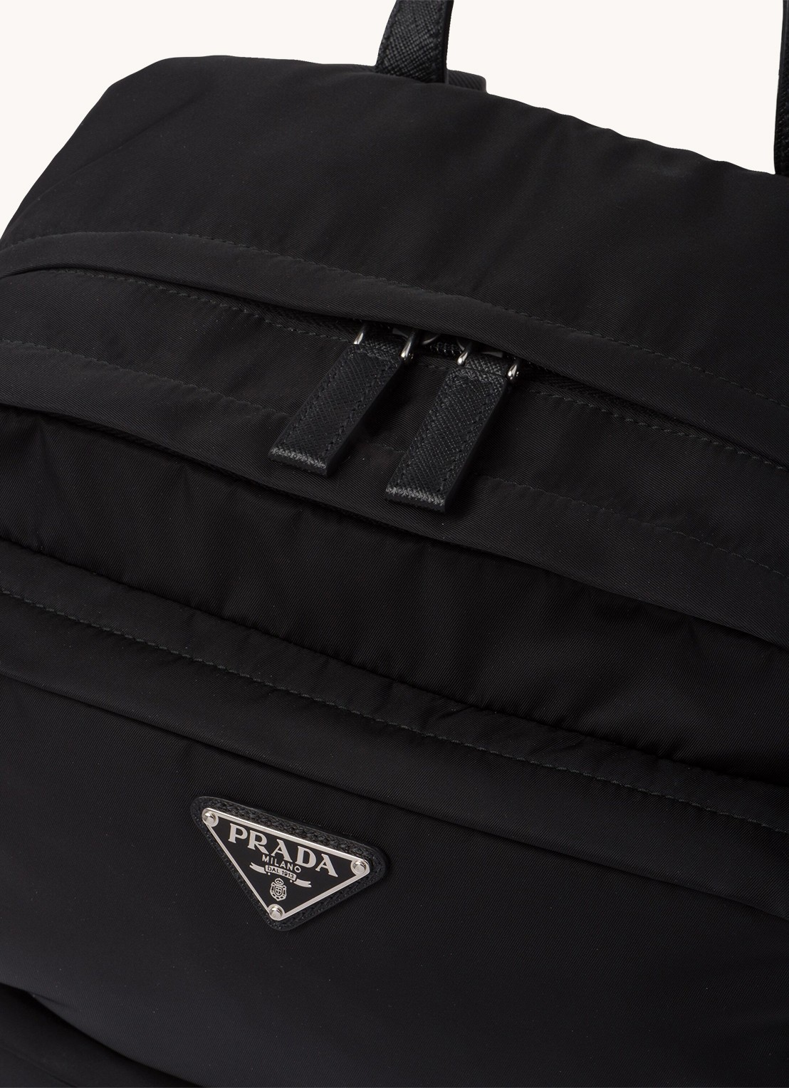 Prada Rugzak met logo - detail 4 zwart