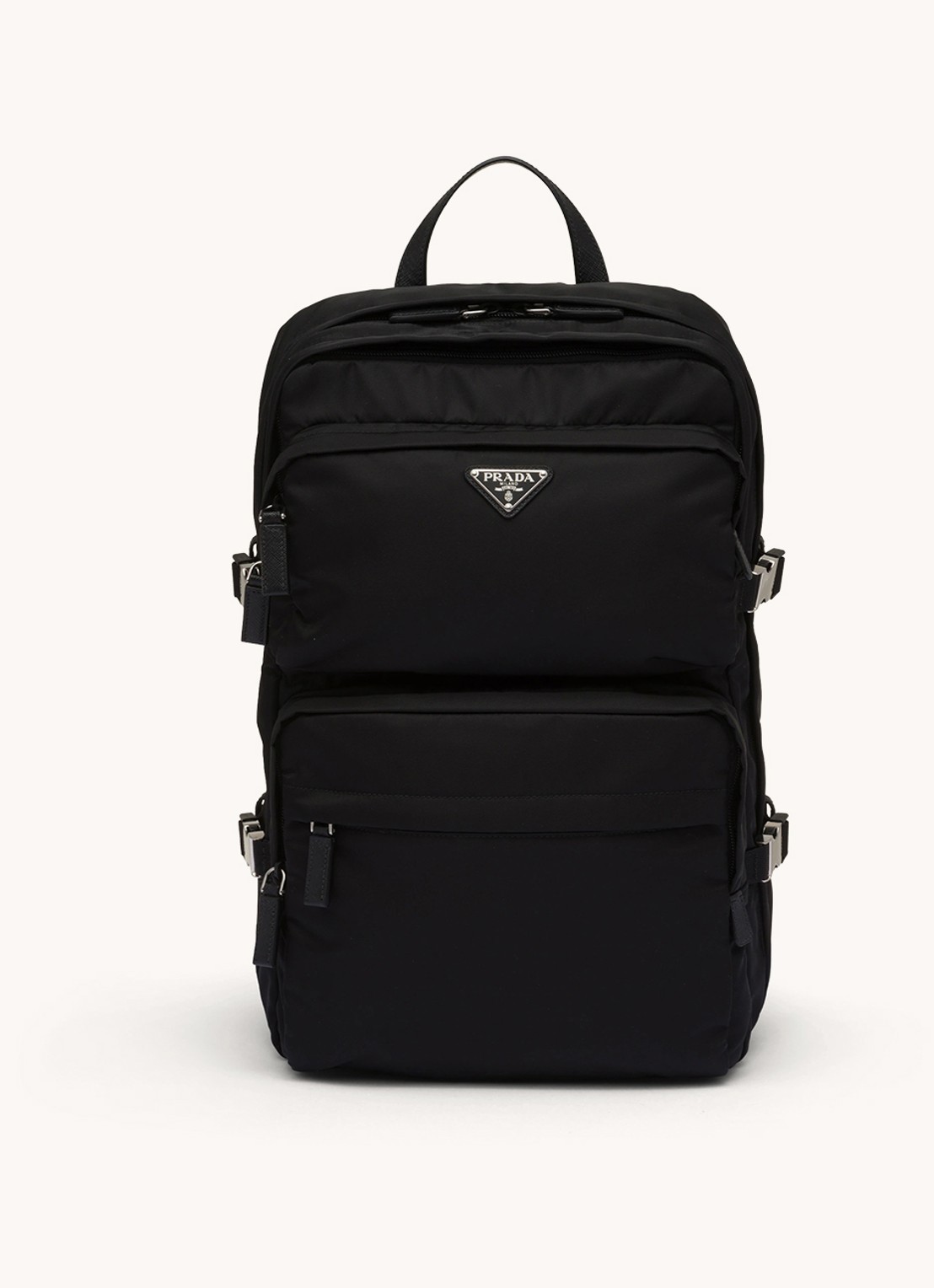 Prada Rugzak met logo - voorkant 6 zwart