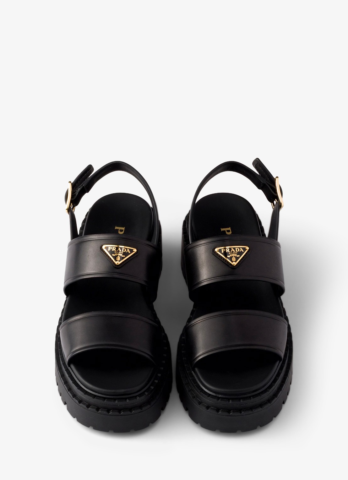 Prada Sandaal van kalfsleer - detail 4 zwart