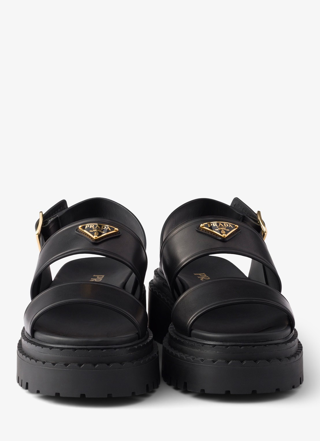 Prada Sandaal van kalfsleer - detail 5 zwart