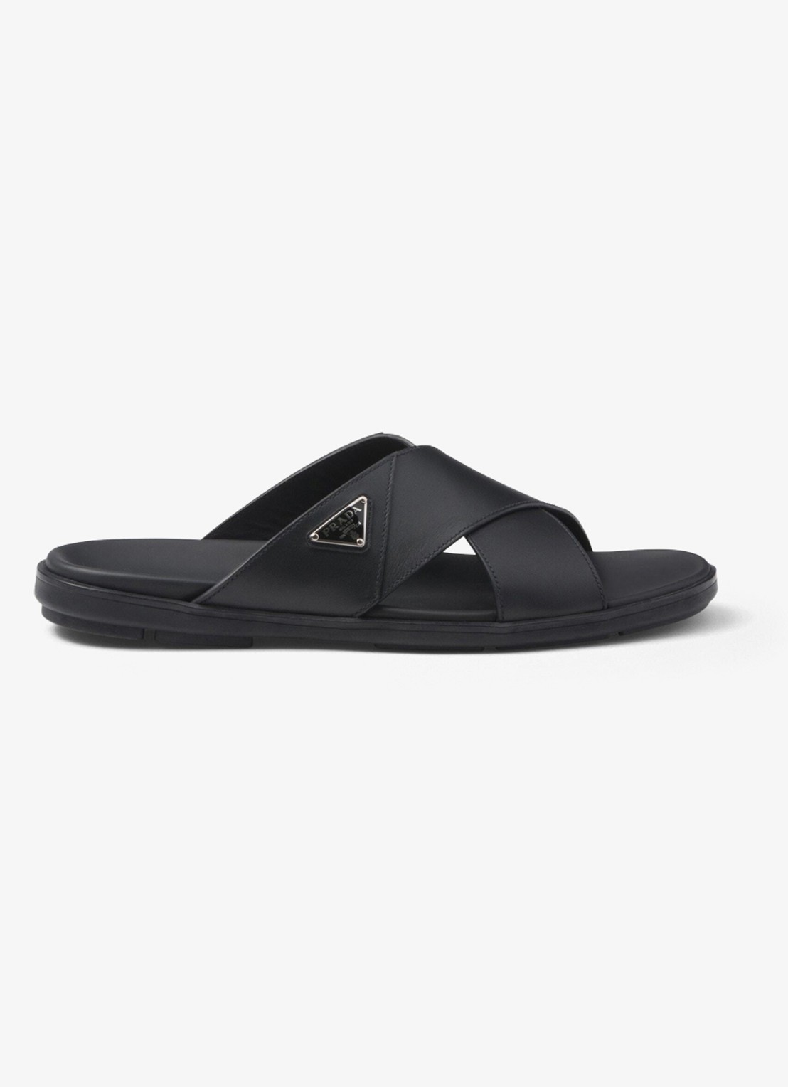 Prada Sandaal van kalfsleer - voorkant 5 zwart