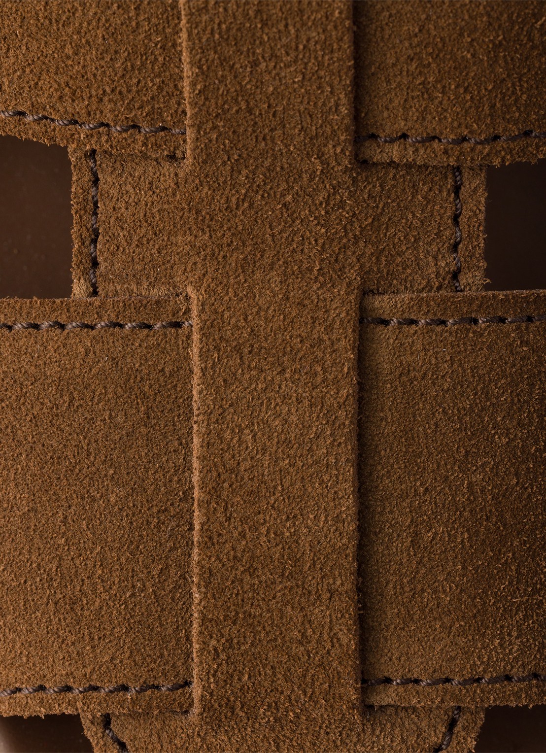 Prada Sandaal van suède - detail 2 bruin