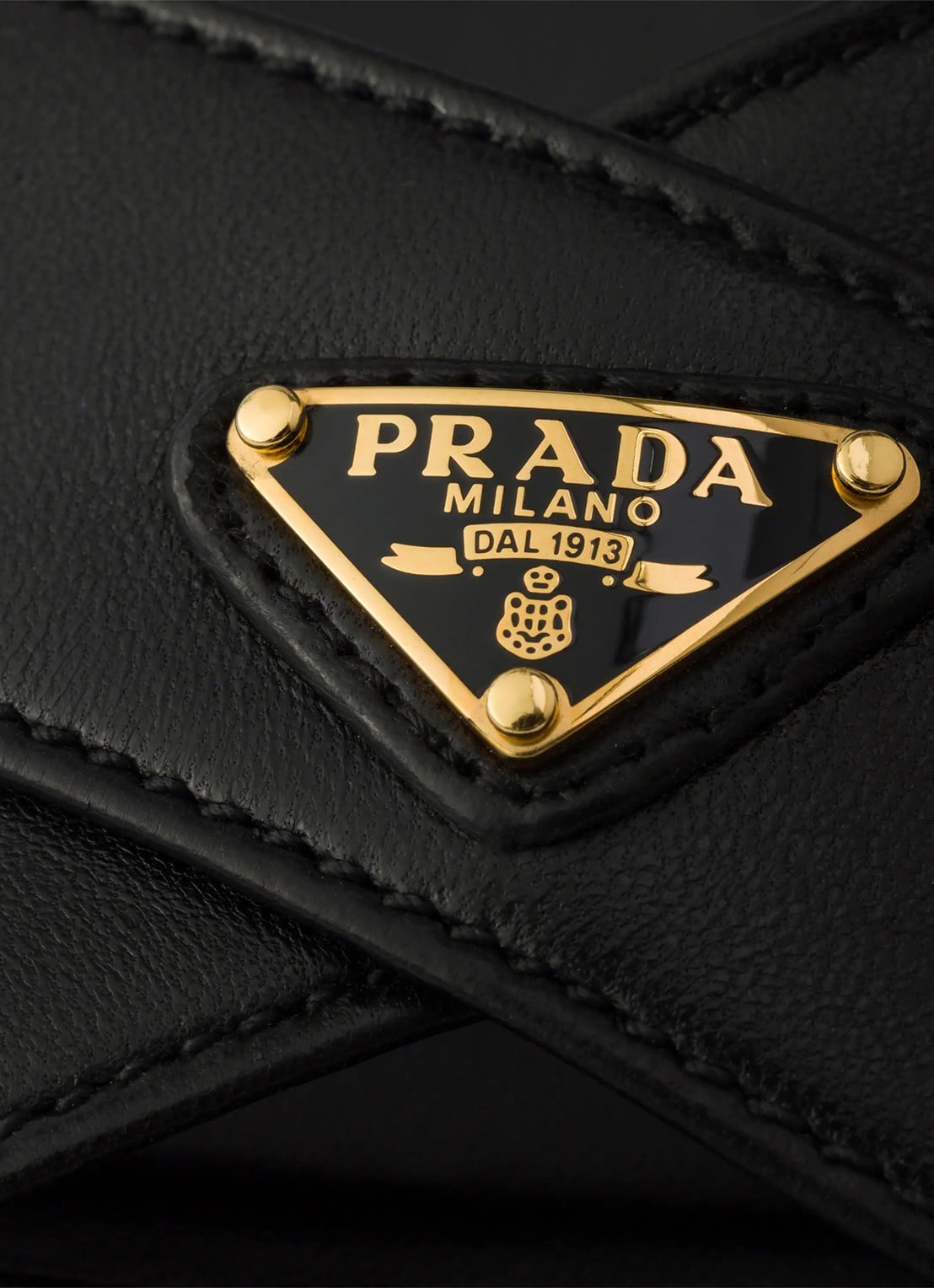 Prada Sandalette van lamsleer - detail 4 zwart