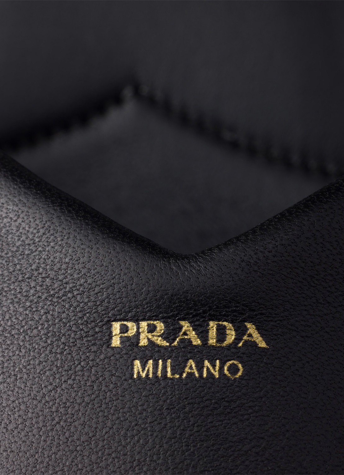 Prada Sandalette van leer - detail 2 zwart
