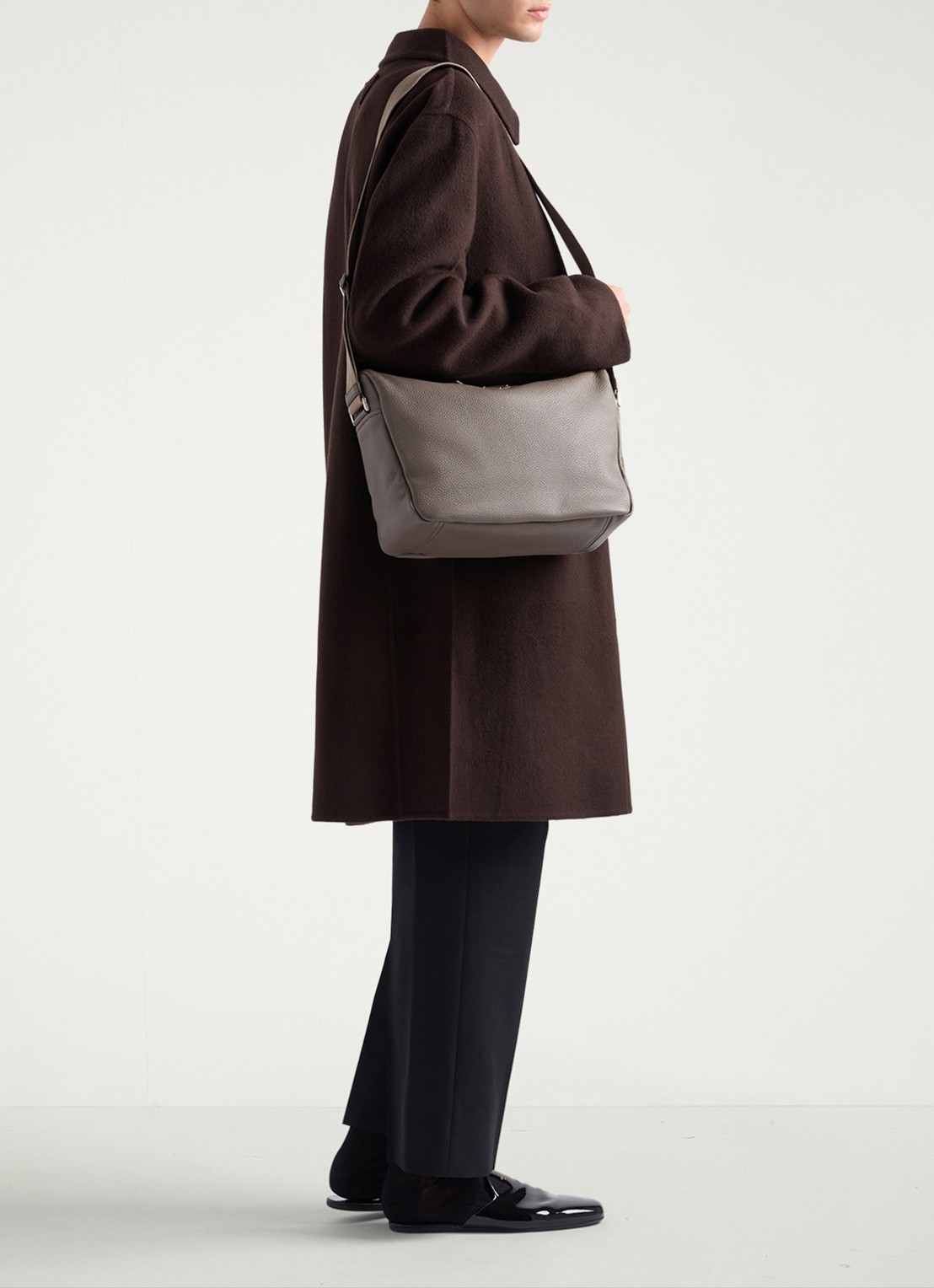 Prada Schoudertas van kalfsleer - detail 7 taupe