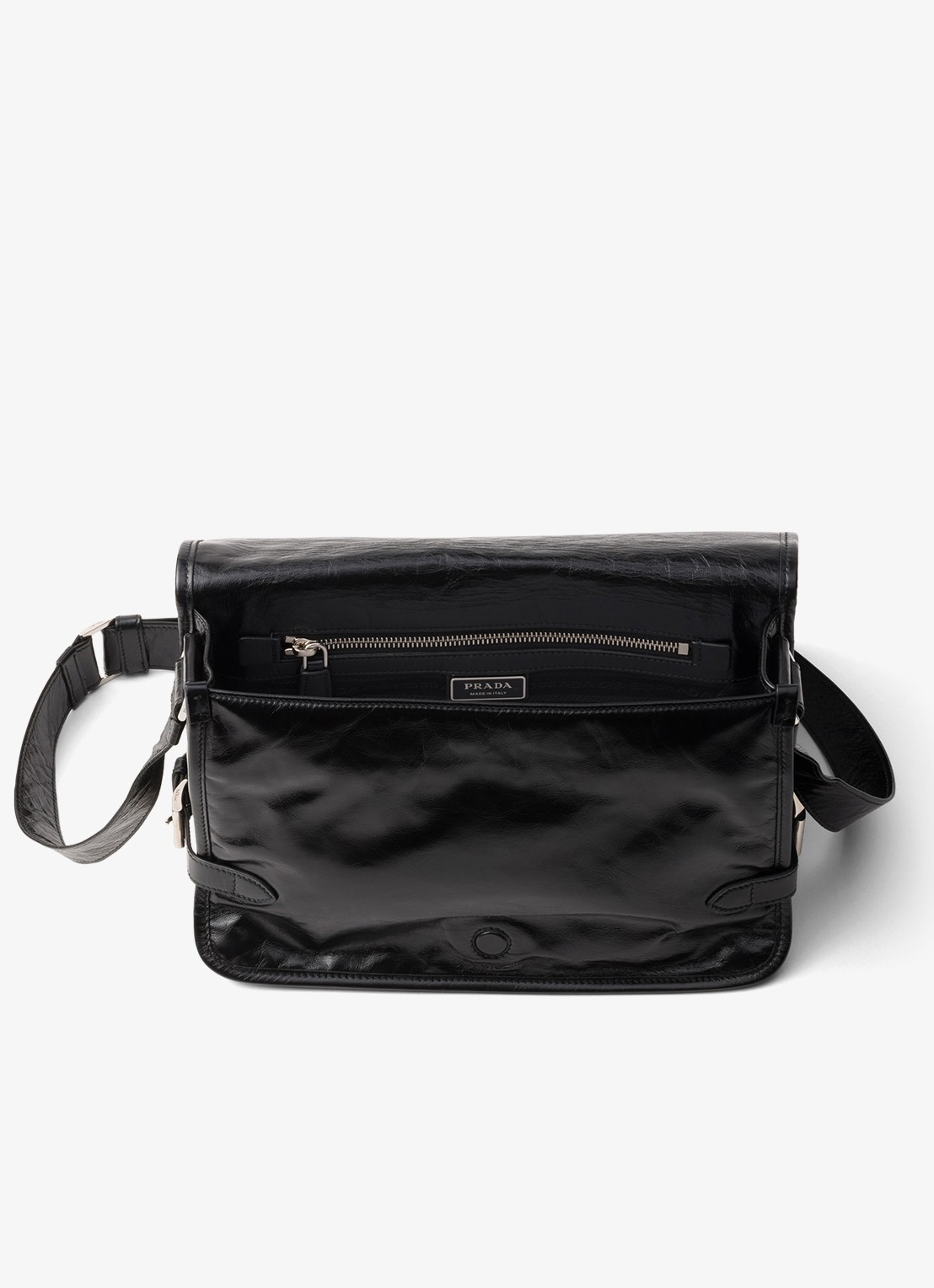 Prada Schoudertas van kalfsleer - detail 6 zwart