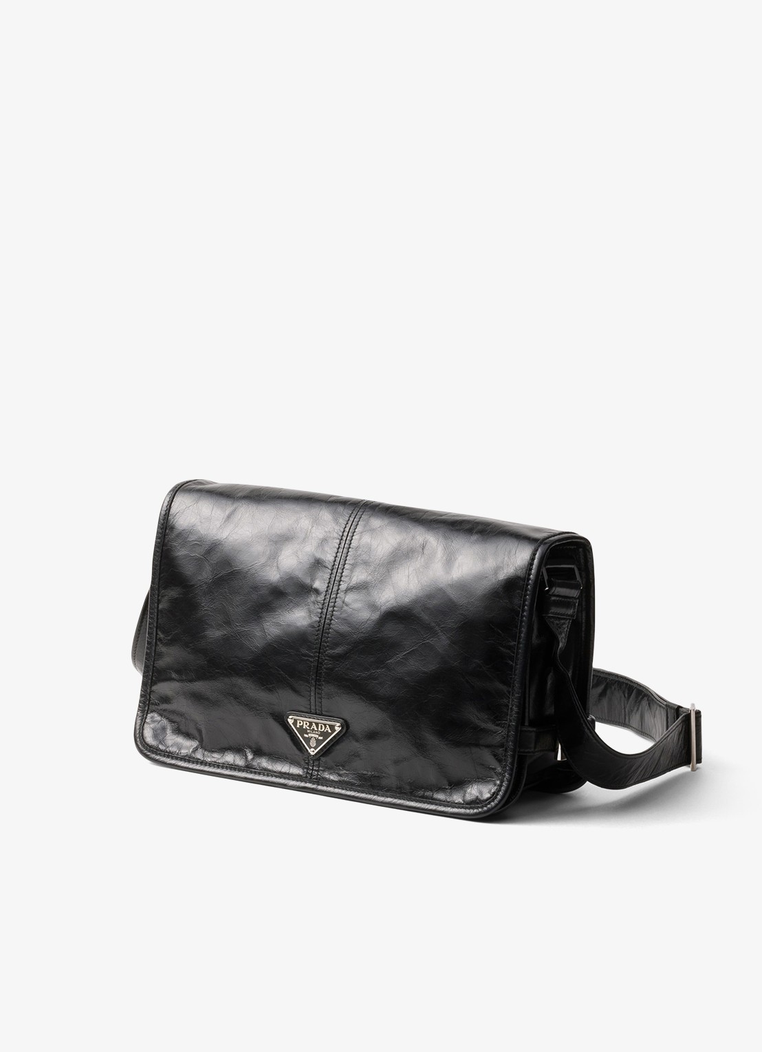 Prada Schoudertas van kalfsleer - detail 7 zwart
