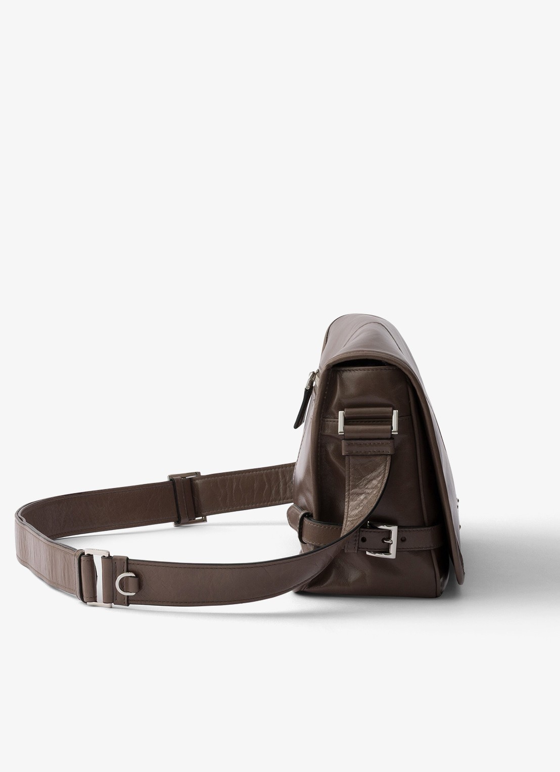 Prada Schoudertas van kalfsleer - detail taupe