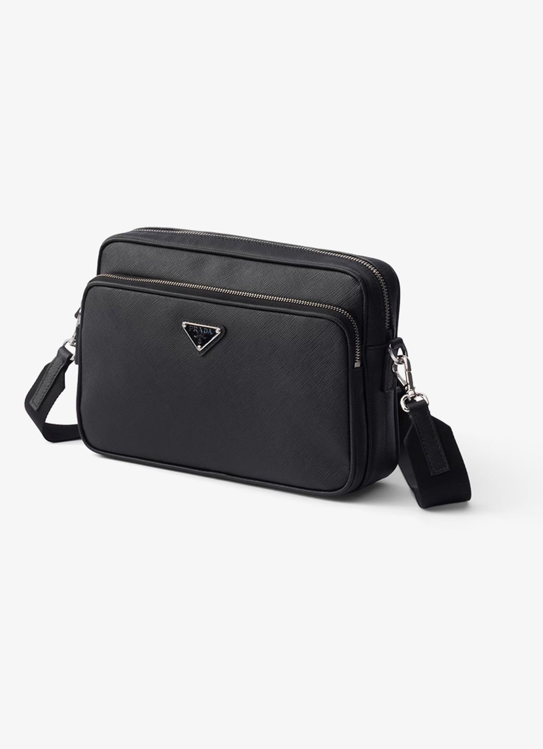 Prada Schoudertas van kalfsleer - voorkant 4 zwart