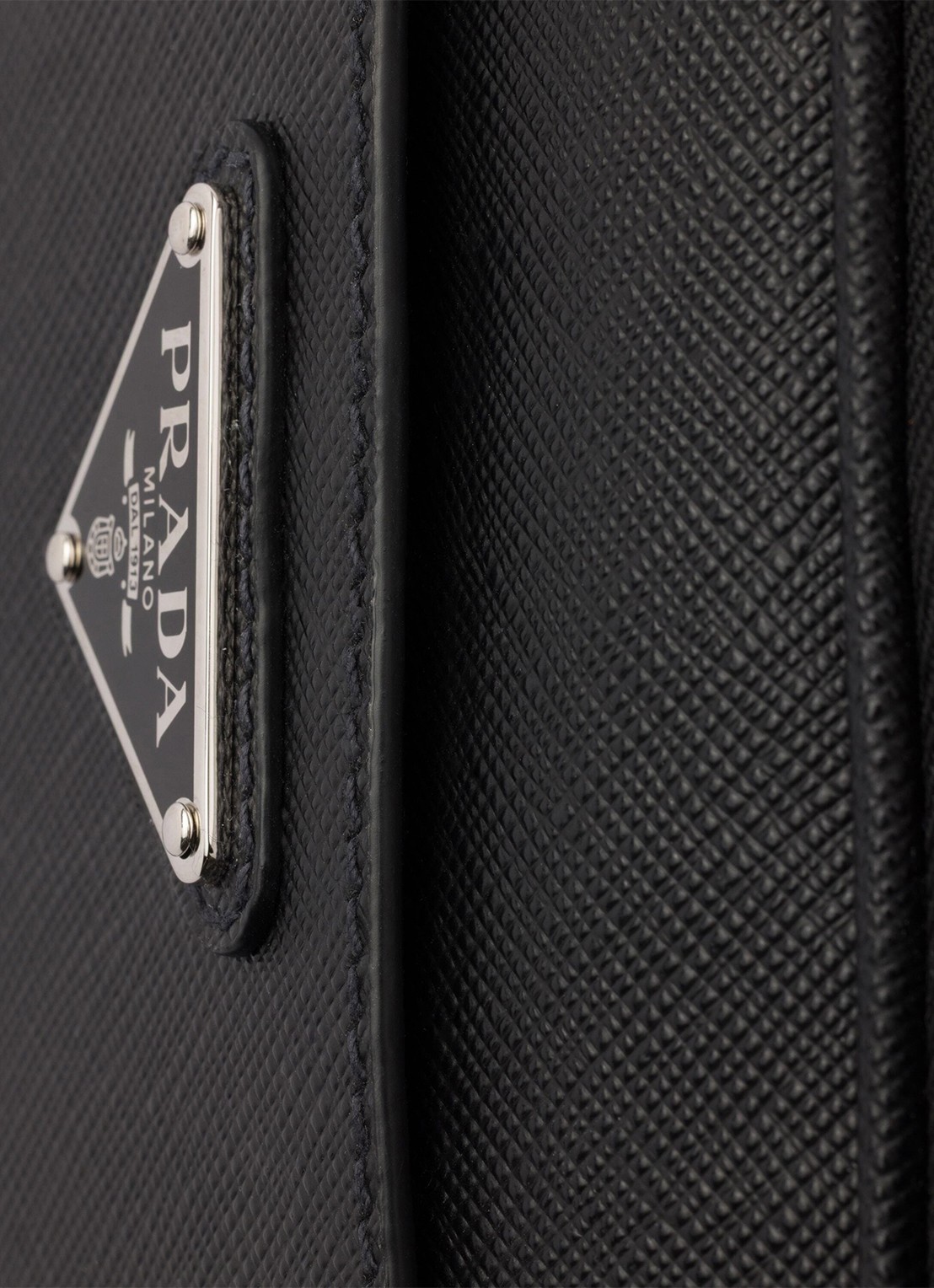 Prada Schoudertas van kalfsleer - detail 4 zwart