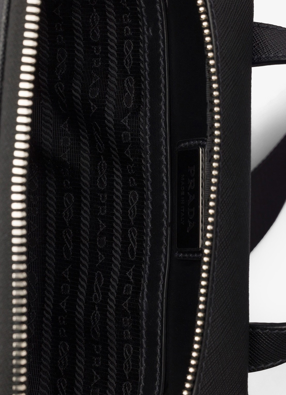 Prada Schoudertas van kalfsleer - detail 5 zwart