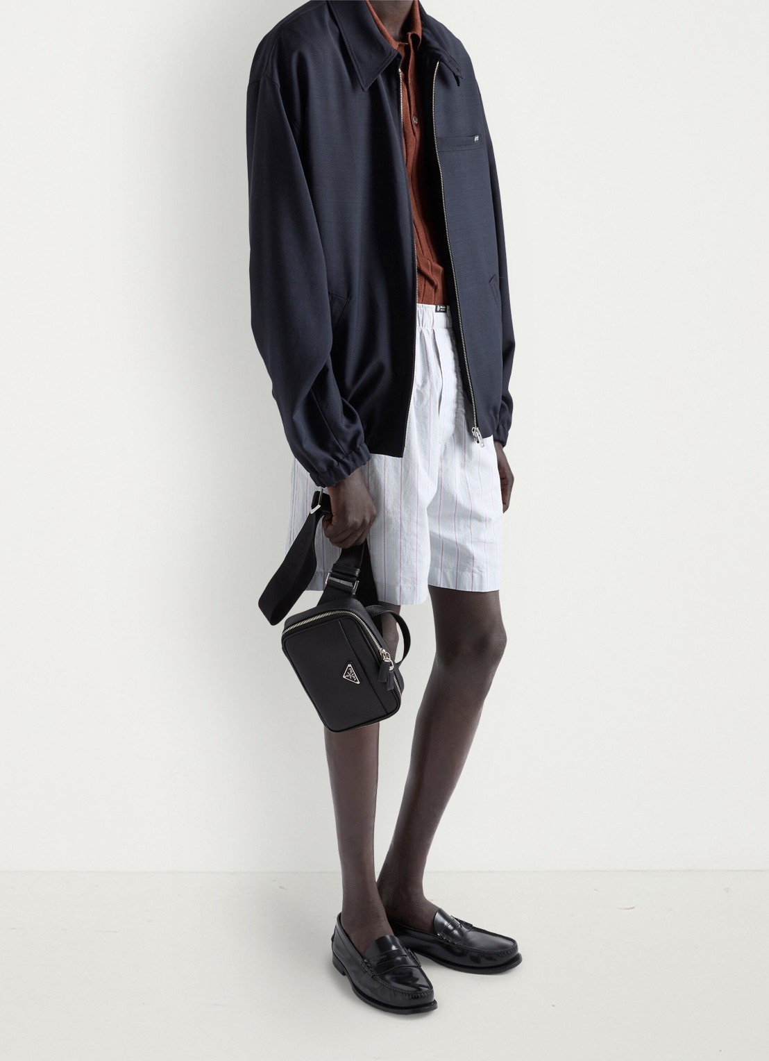 Prada Schoudertas van kalfsleer - detail 6 zwart