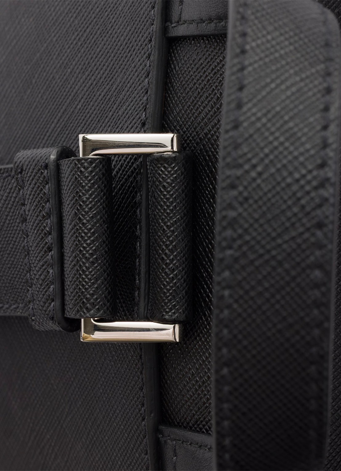 Prada Schoudertas van kalfsleer - detail 2 zwart
