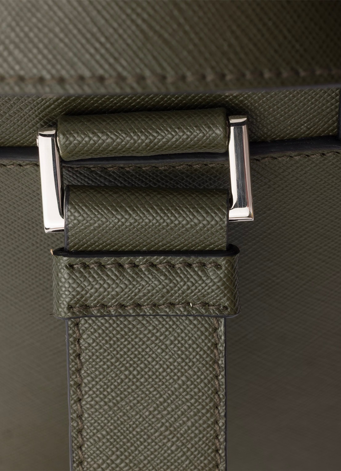 Prada Schoudertas van kalfsleer - detail 2 donkergroen
