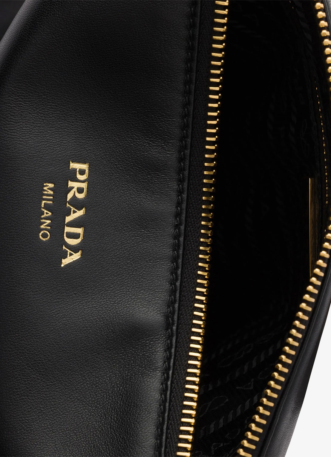 Prada Schoudertas van lamsleer - detail 3 zwart
