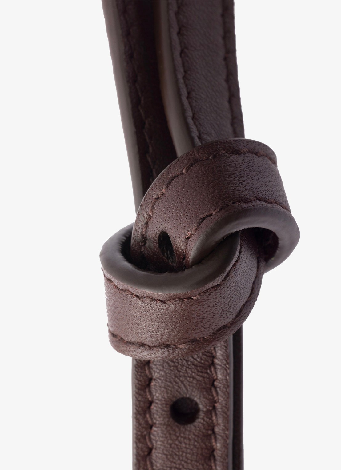 Prada Schoudertas van lamsleer - detail 5 donkerbruin