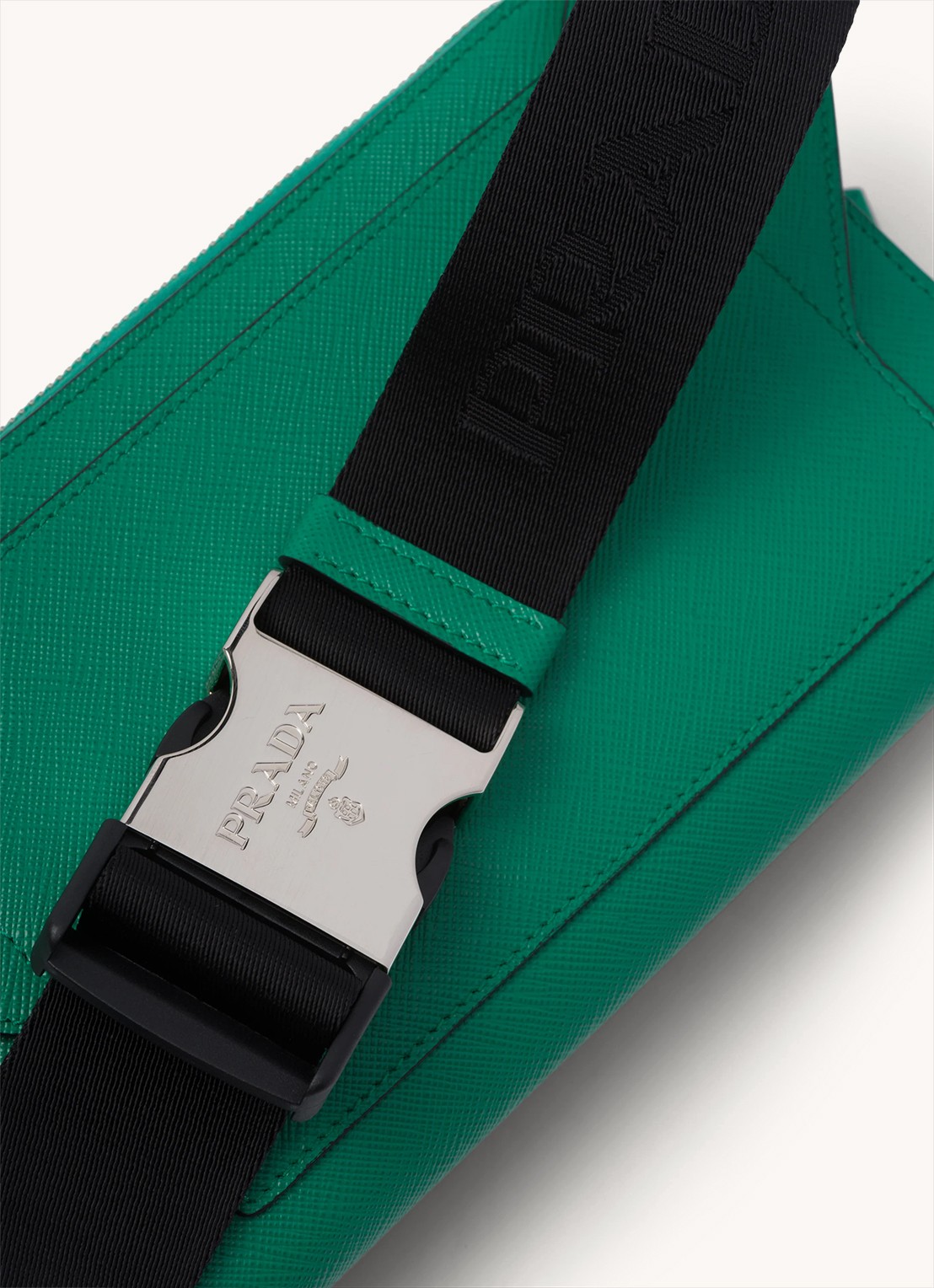 Prada Schoudertas van leer - detail 4 donkergroen