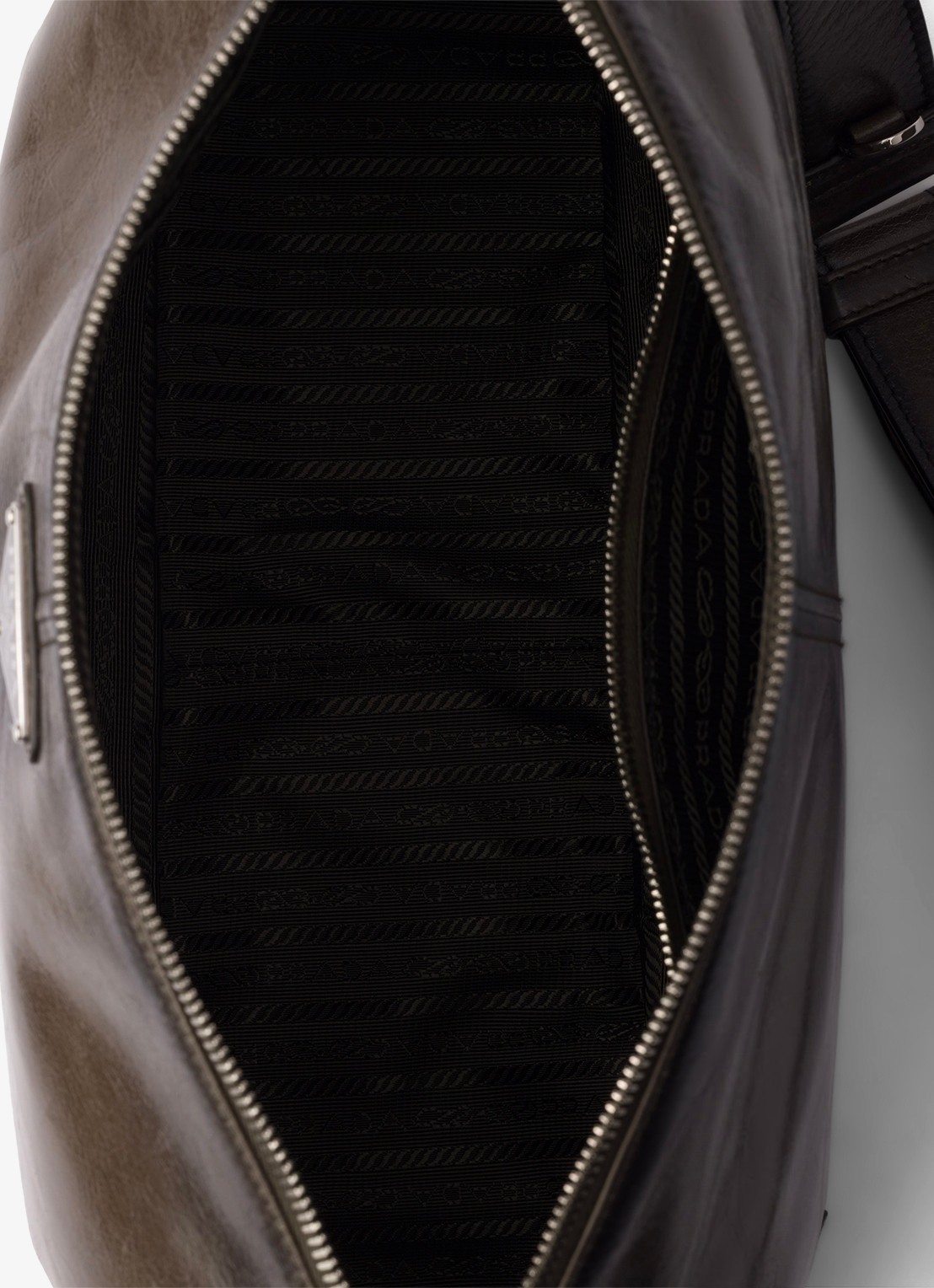 Prada Schoudertas van leer - detail 7 donkergroen