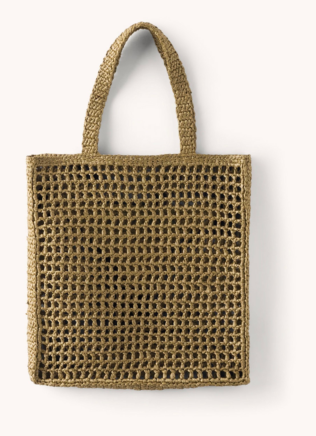 Prada Shopper van crochet met logo - detail 4 olijfgroen