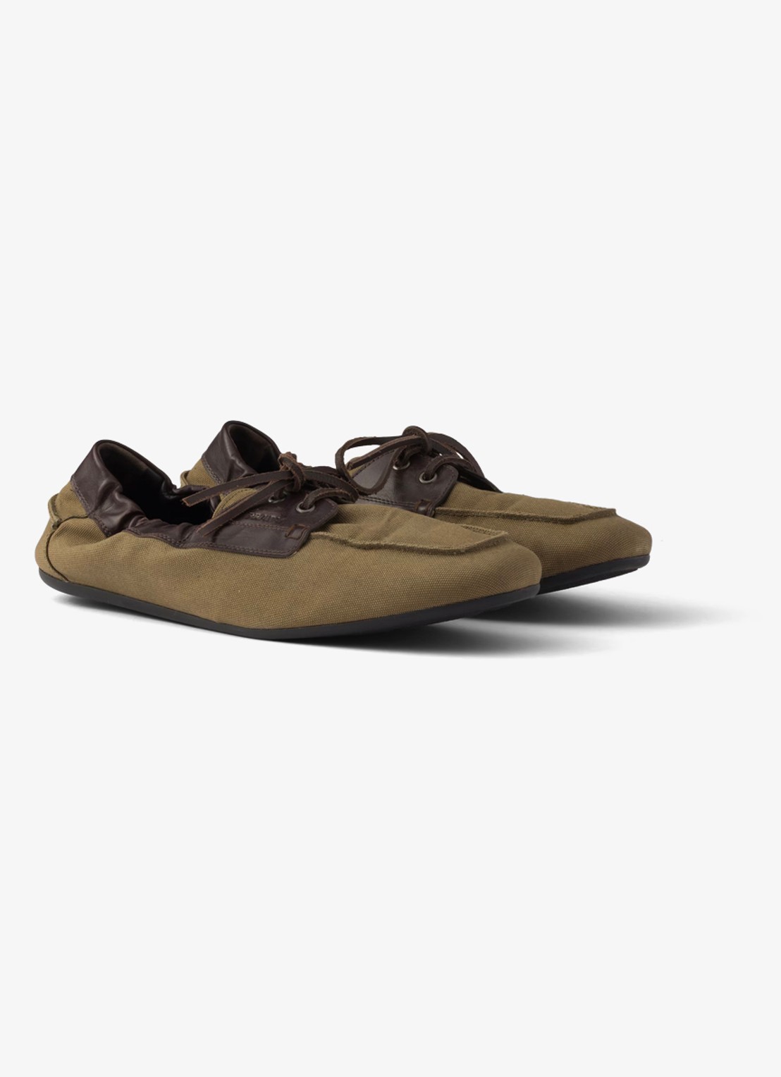 Prada Shuffle bootschoen met kalfsleren details - detail groen