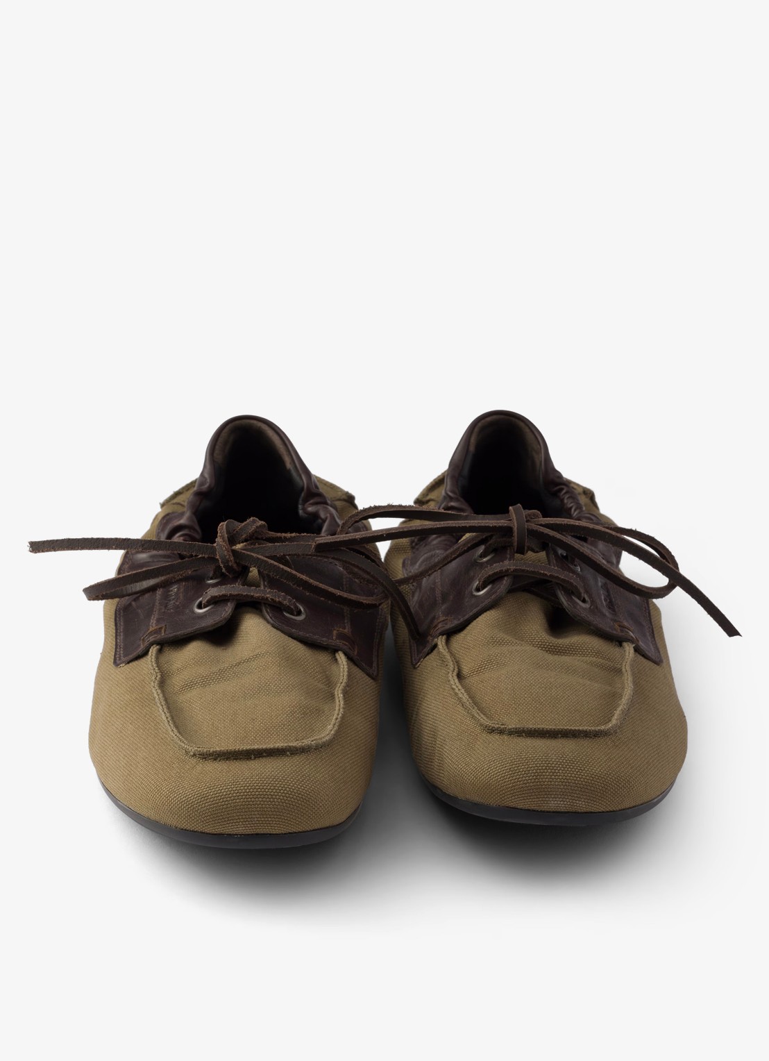 Prada Shuffle bootschoen met kalfsleren details - detail 3 groen