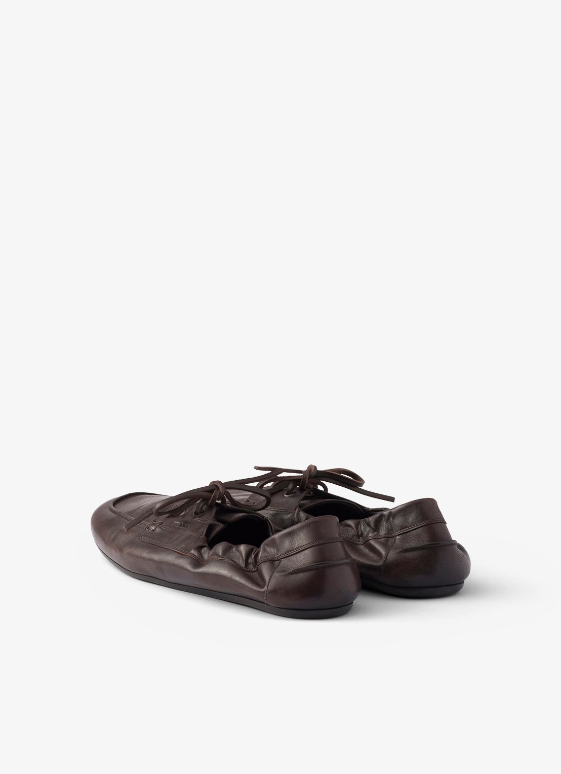 Prada Shuffle bootschoen van kalfsleer - achterkant 3 bruin