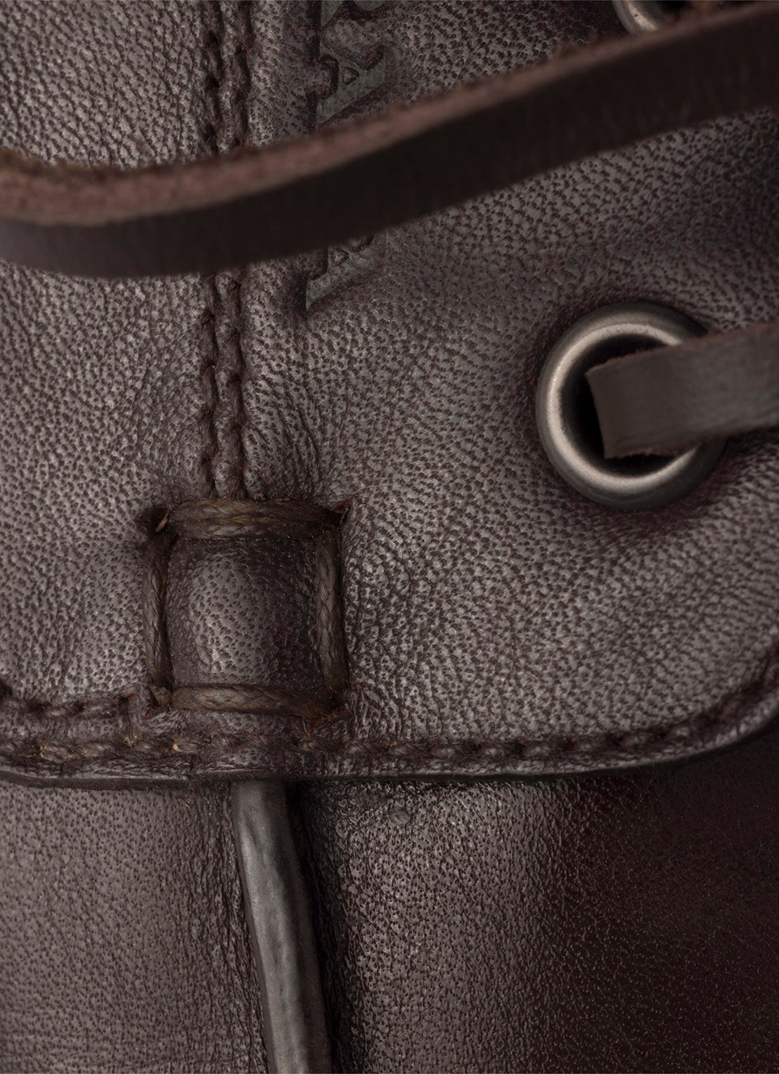 Prada Shuffle bootschoen van kalfsleer - detail 2 bruin