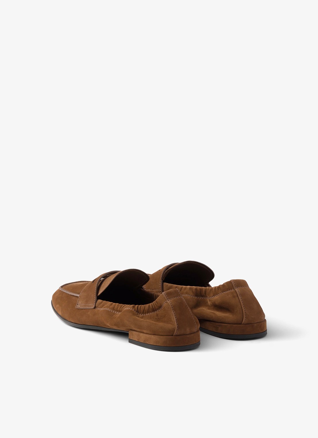 Prada Shuffle loafer van nubuck - achterkant 4 bruin