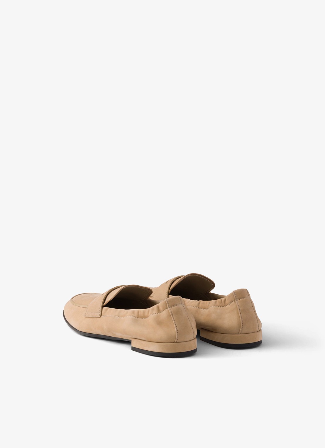 Prada Shuffle loafer van nubuck - achterkant 3 beige
