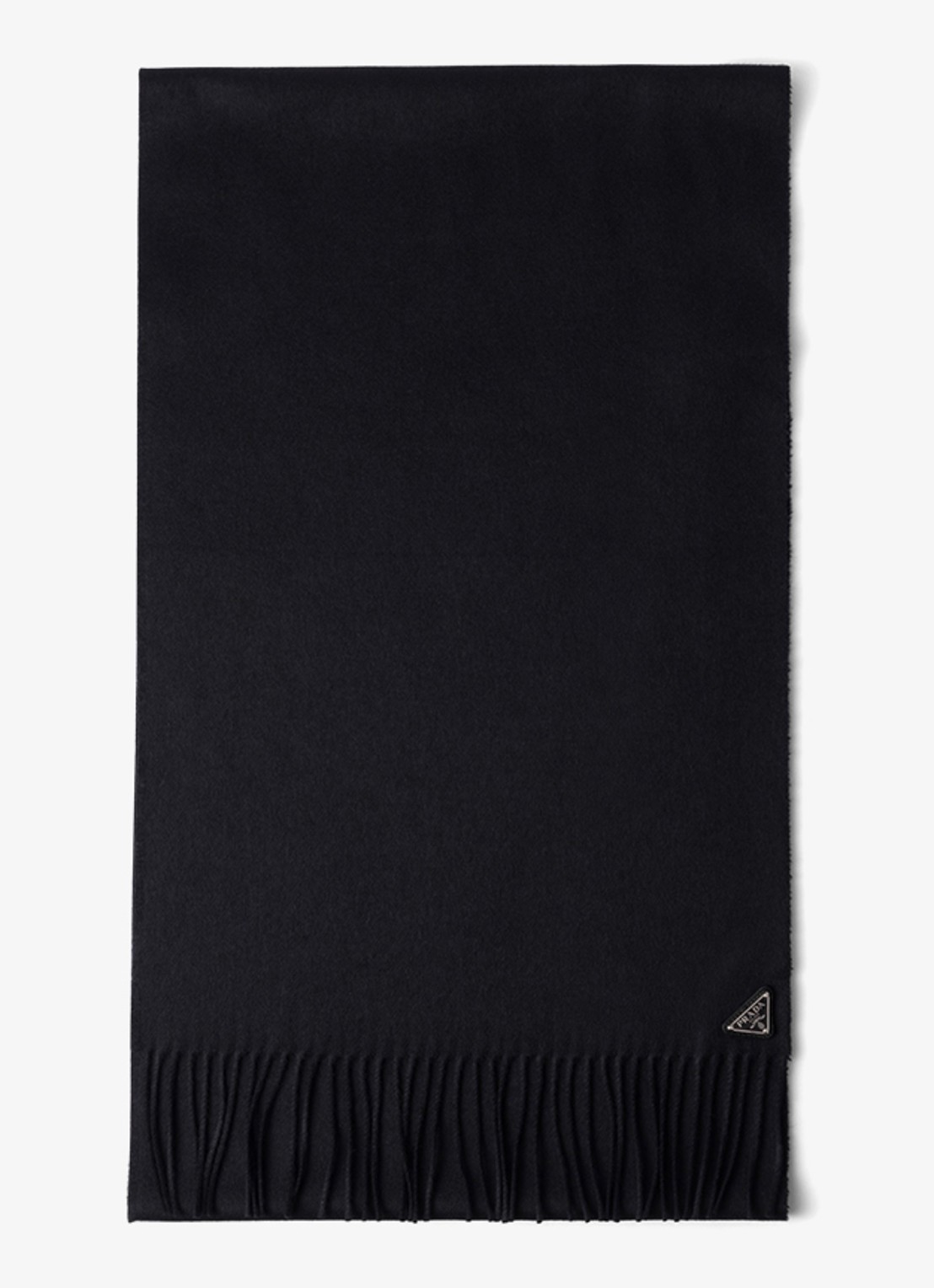 Prada Sjaal in zijdeblend 170 x 35 cm - voorkant zwart