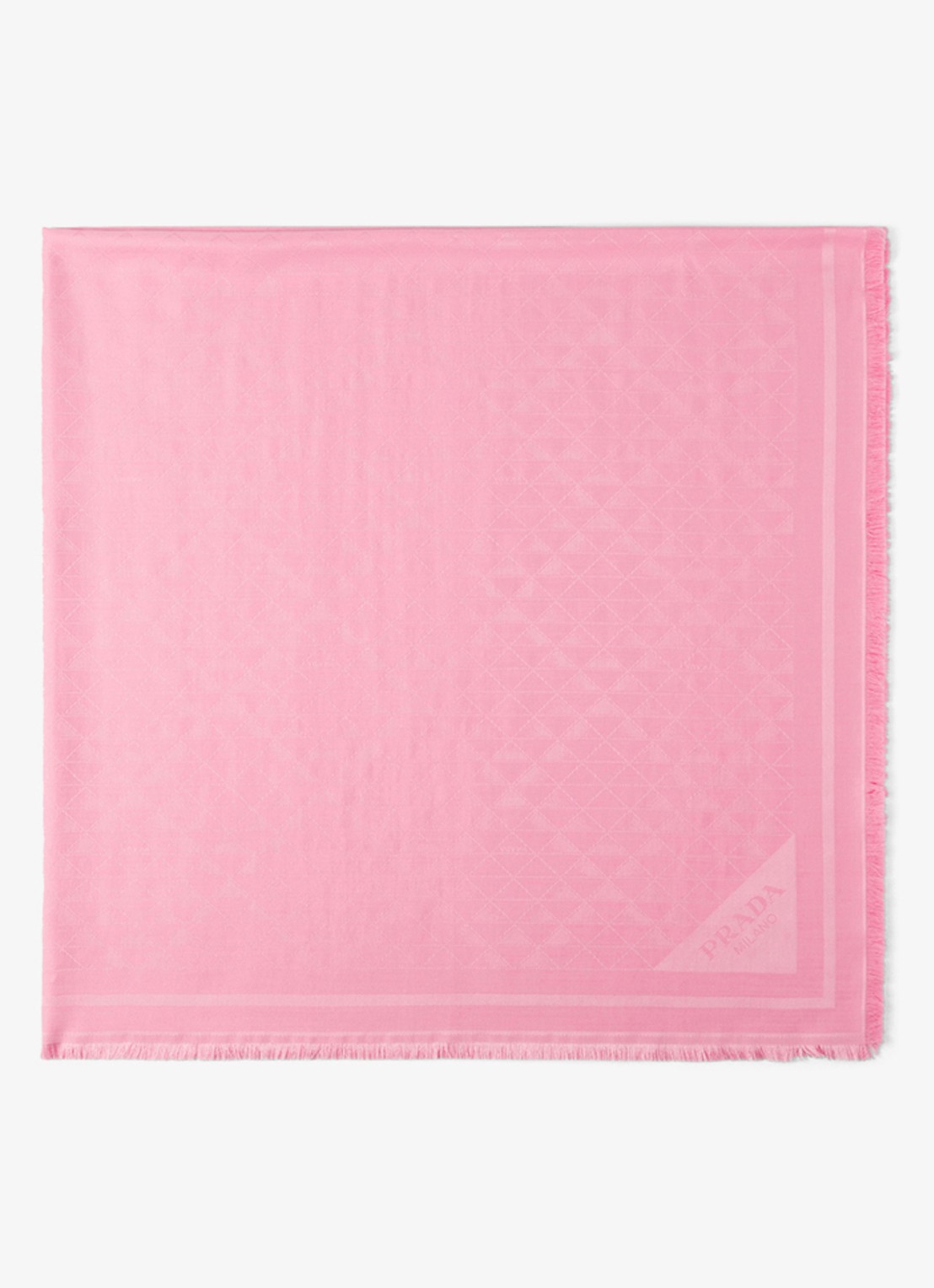 Prada Sjaal in zijdeblend met jacquard dessin 140 x 140 cm - voorkant oudroze