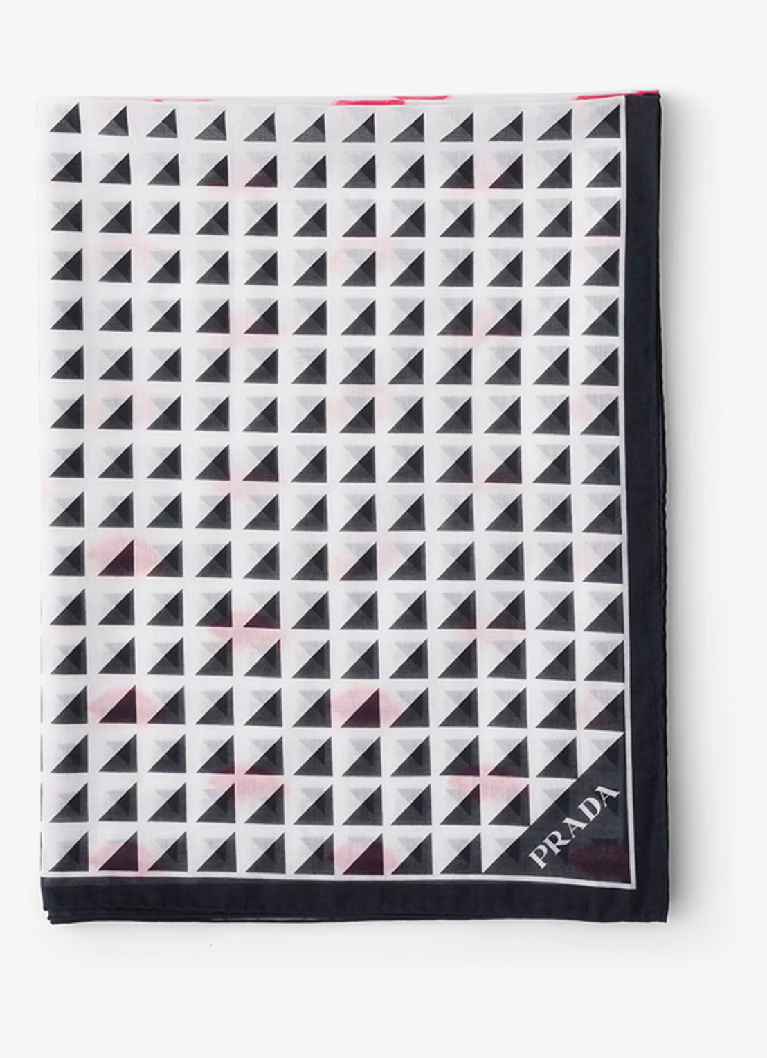 Prada Sjaal met print 140 x 90 cm - voorkant 3 zwart
