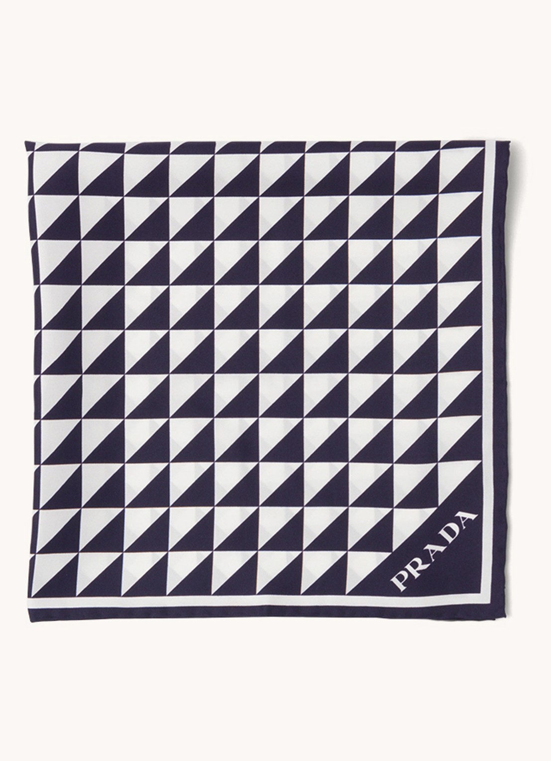 Prada Sjaal met print 55 x 55 cm - voorkant paars