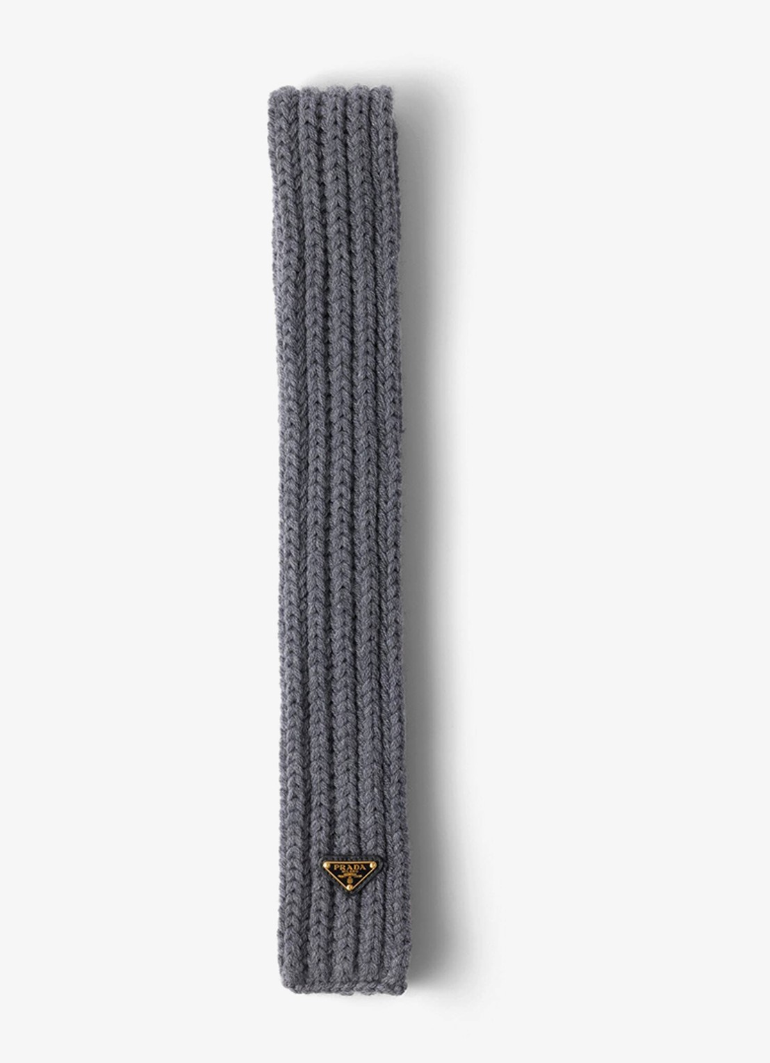 Prada Sjaal van scheerwol 135 x 6 cm - voorkant 3 grijs