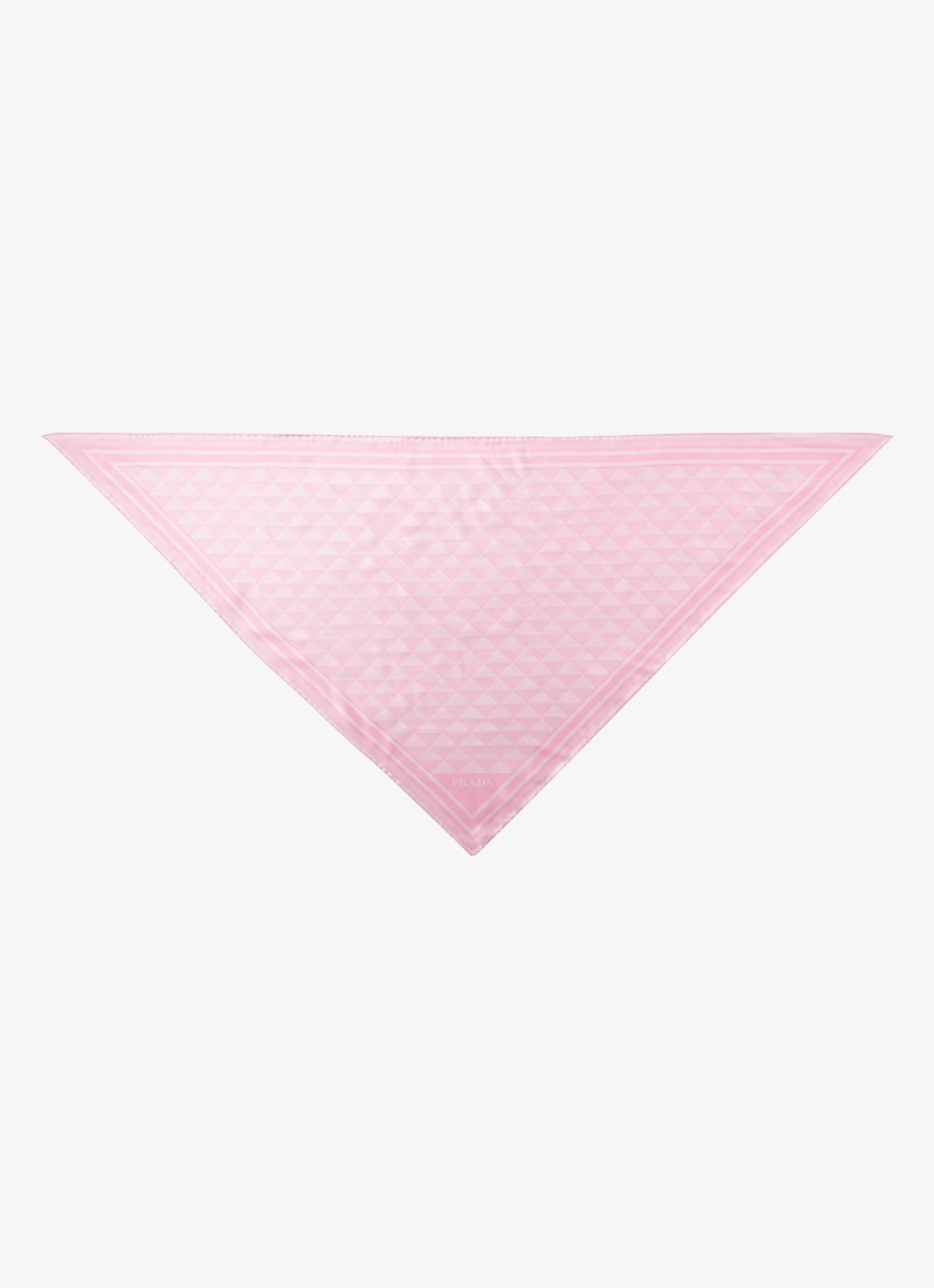 Prada Sjaal van zijde met print 130 x 60 cm - voorkant roze