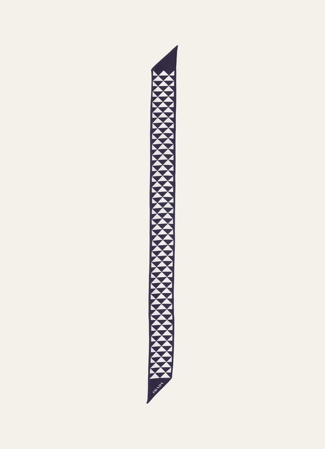 Prada Sjaal van zijde met print 85 x 5 cm - detail 3 blauw