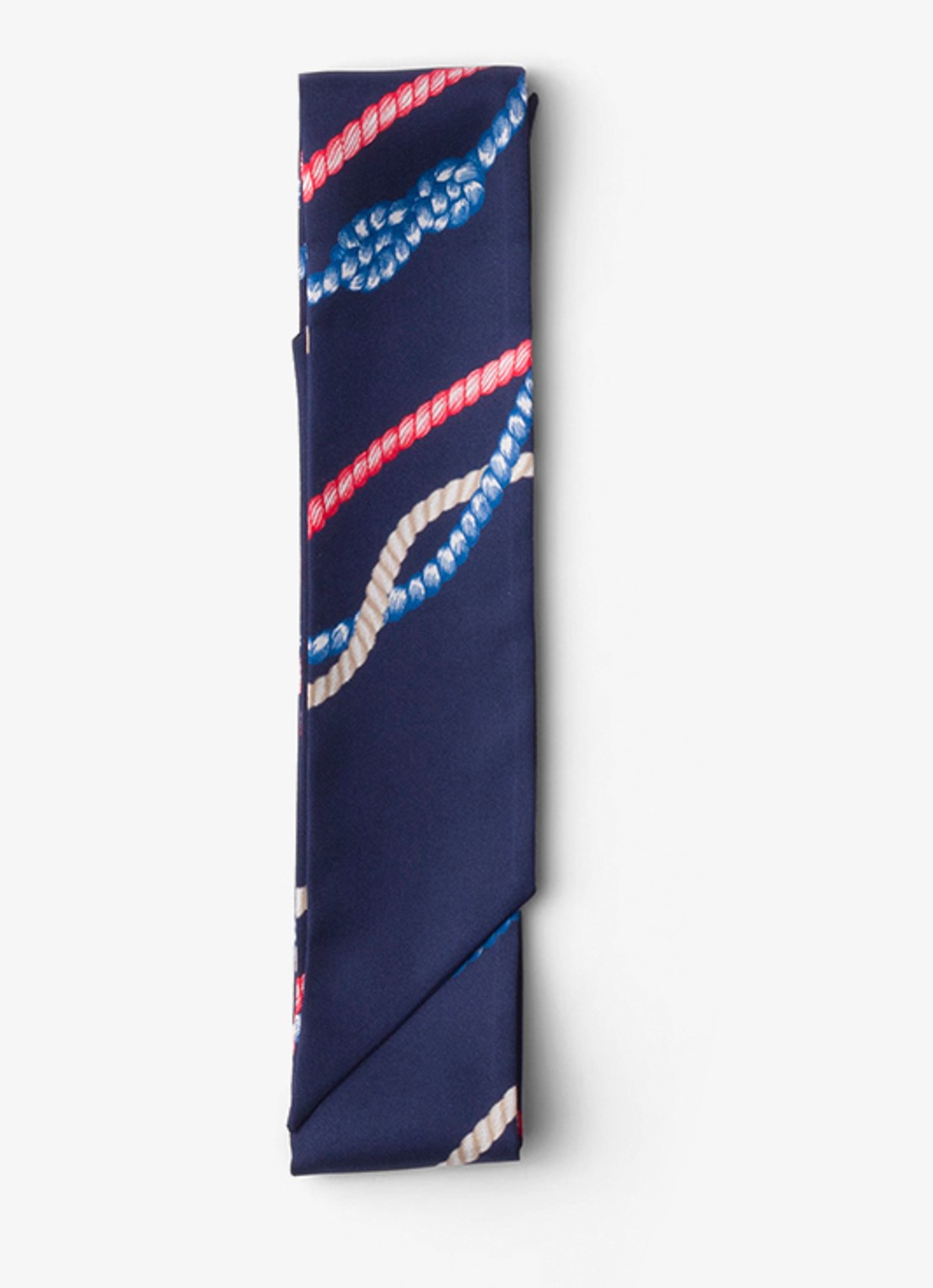 Prada Sjaal van zijde met print 85 x 6 cm - voorkant 2 donkerblauw