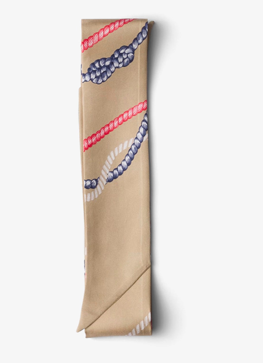 Prada Sjaal van zijde met print 85 x 6 cm - voorkant 2 beige