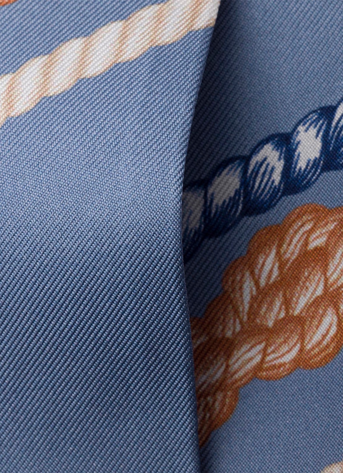Prada Sjaal van zijde met print 85 x 6 cm - detail lichtblauw