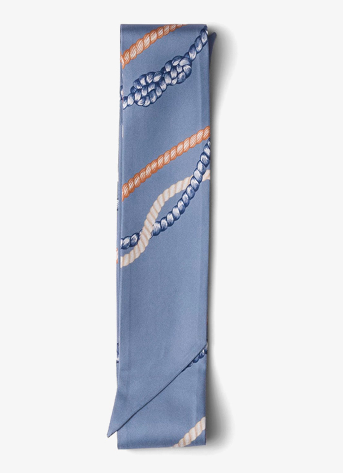 Prada Sjaal van zijde met print 85 x 6 cm - voorkant 3 lichtblauw