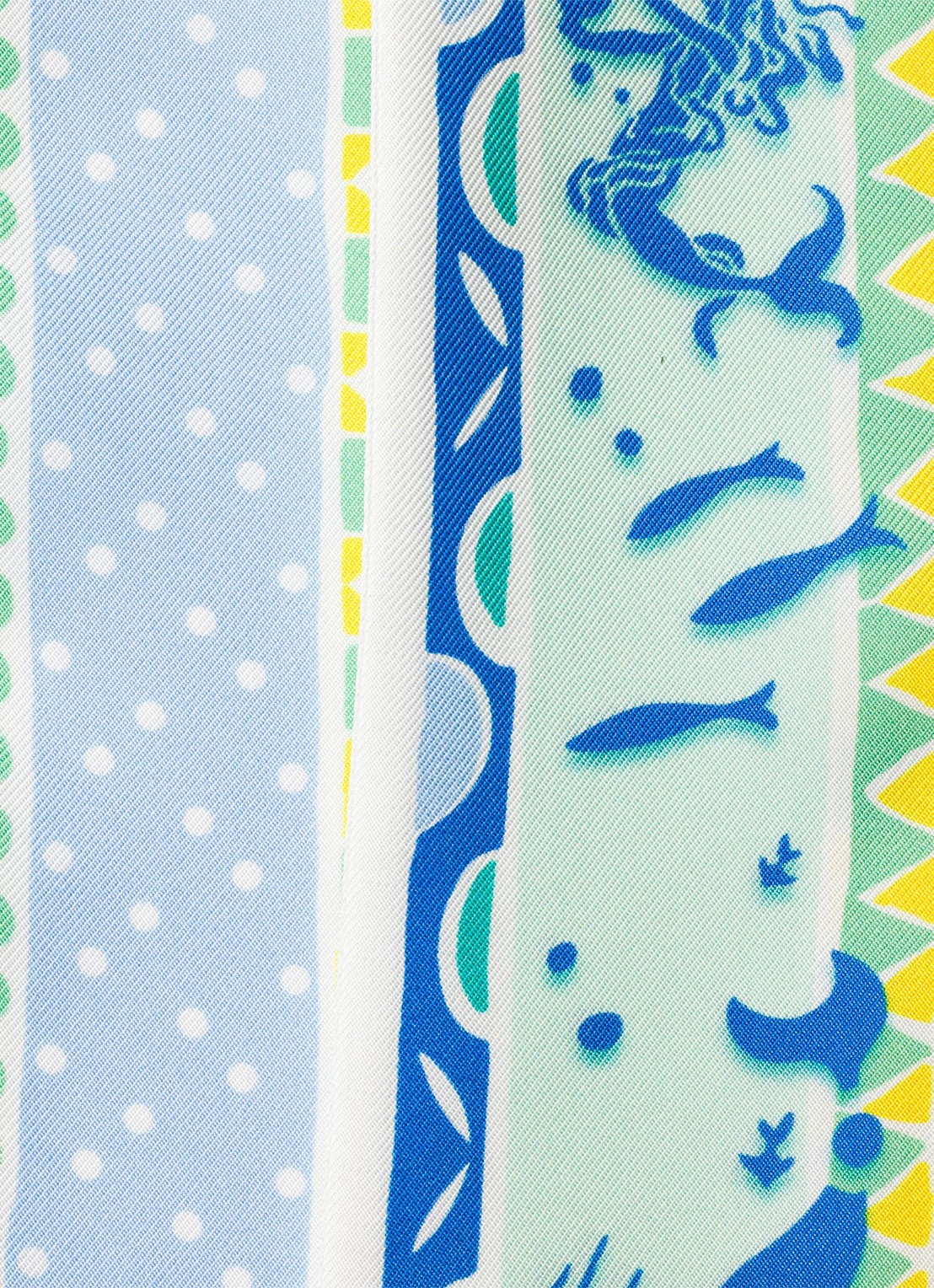 Prada Sjaal van zijde met print 85 x 6 cm - detail blauw