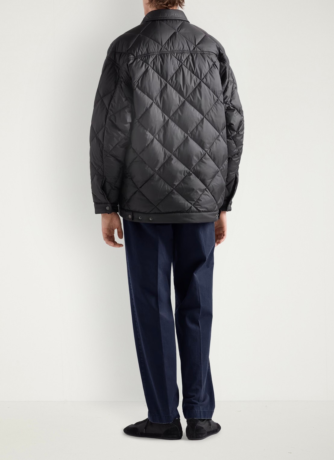 Prada Slim fit chino met steekzakken - achterkant blauw