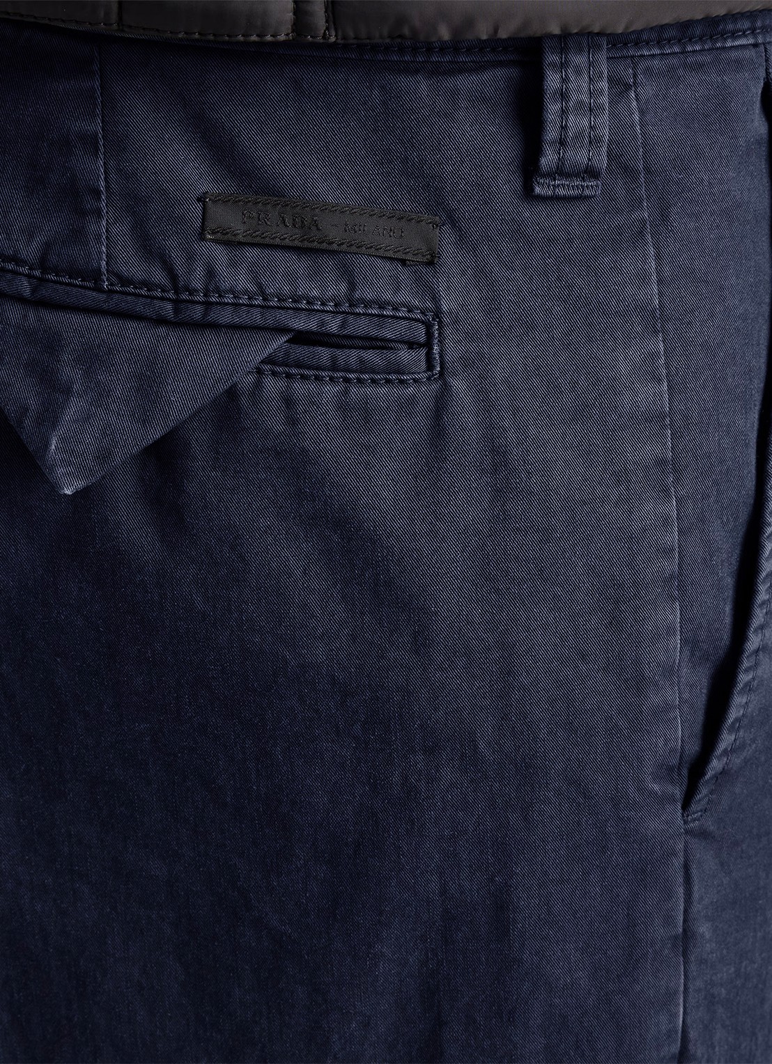 Prada Slim fit chino met steekzakken - detail 3 blauw