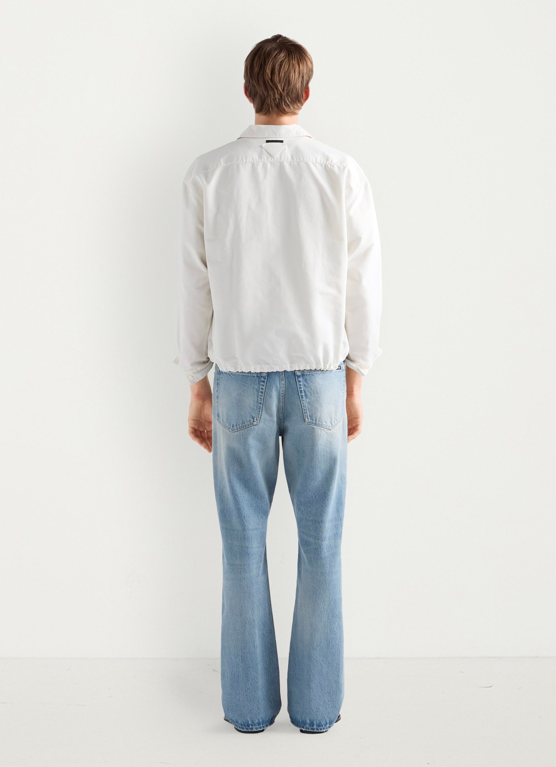 Prada Slim fit jeans met verwassen afwerking - achterkant indigo