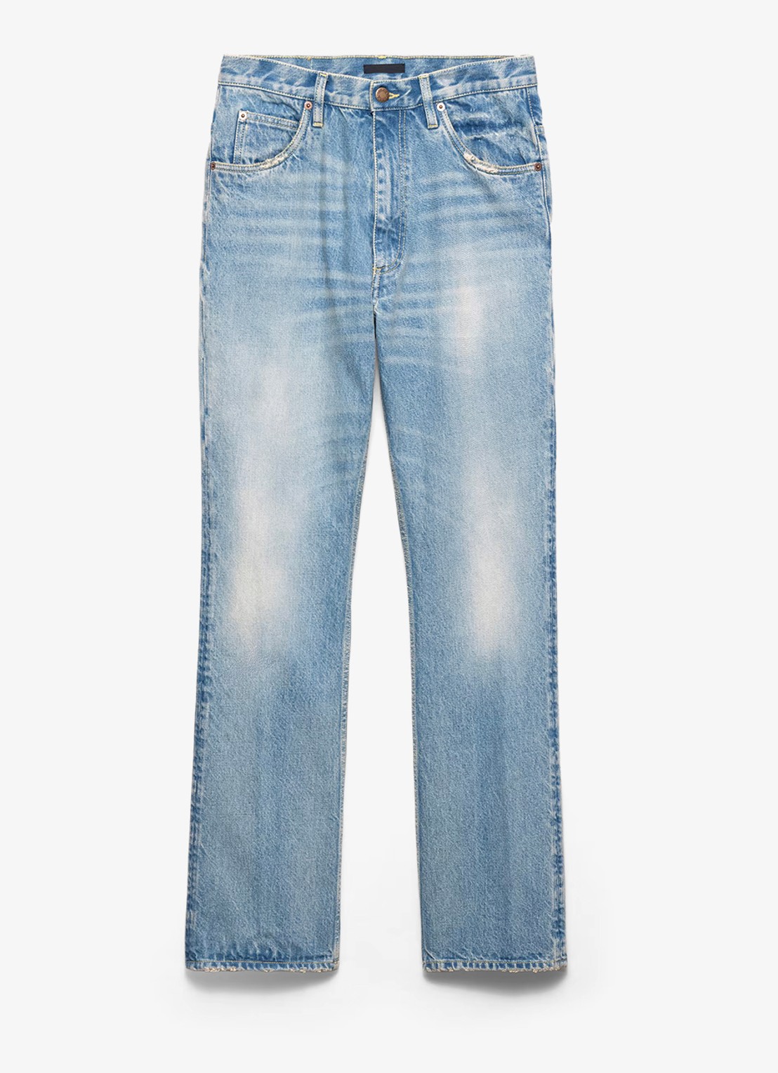 Prada Slim fit jeans met verwassen afwerking - voorkant 2 indigo