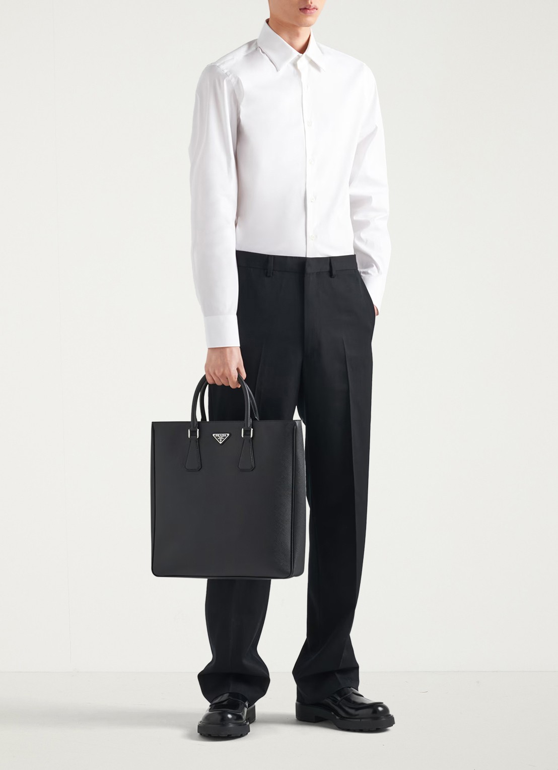 Prada Slim fit overhemd van katoen - voorkant 5 wit