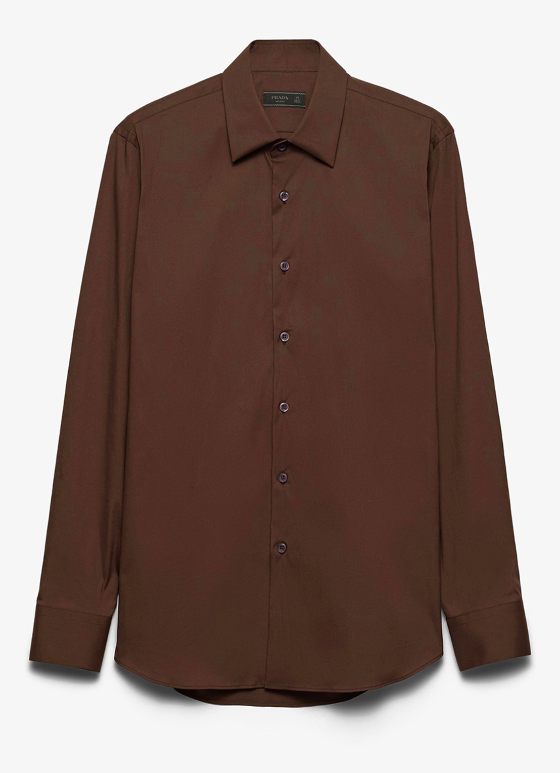 Prada Slim fit overhemd van katoen - voorkant 2 bruin