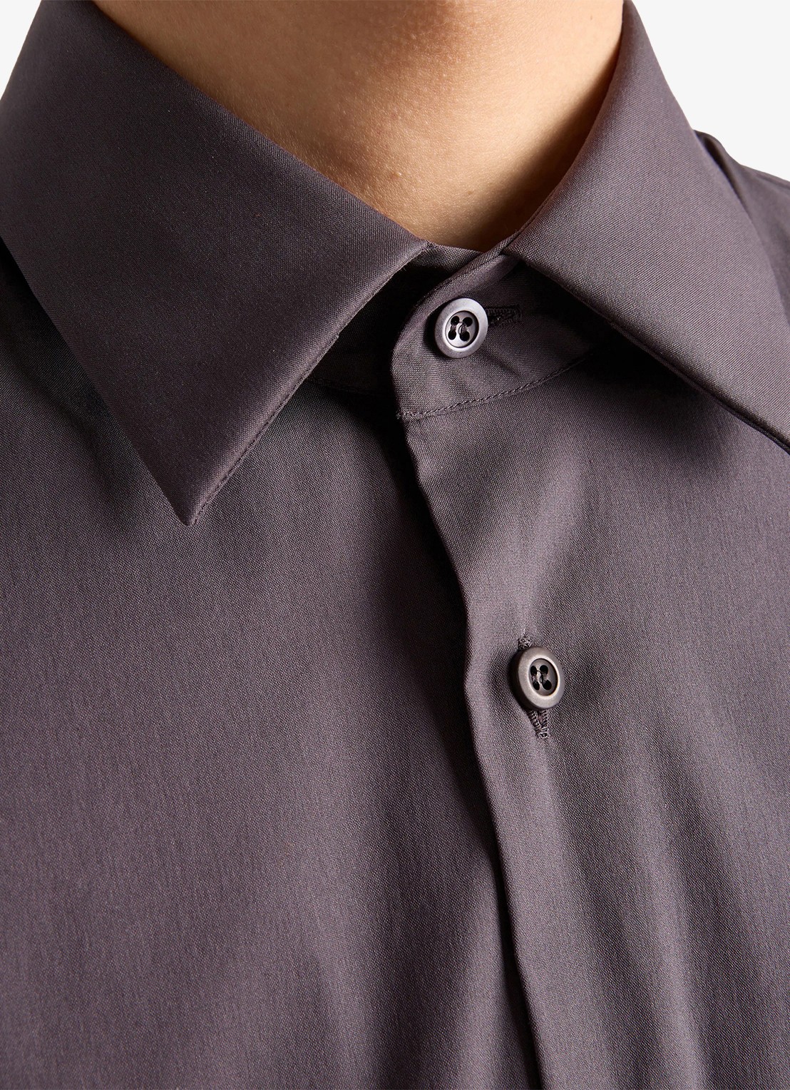 Prada Slim fit overhemd van katoen - detail 5 grijs