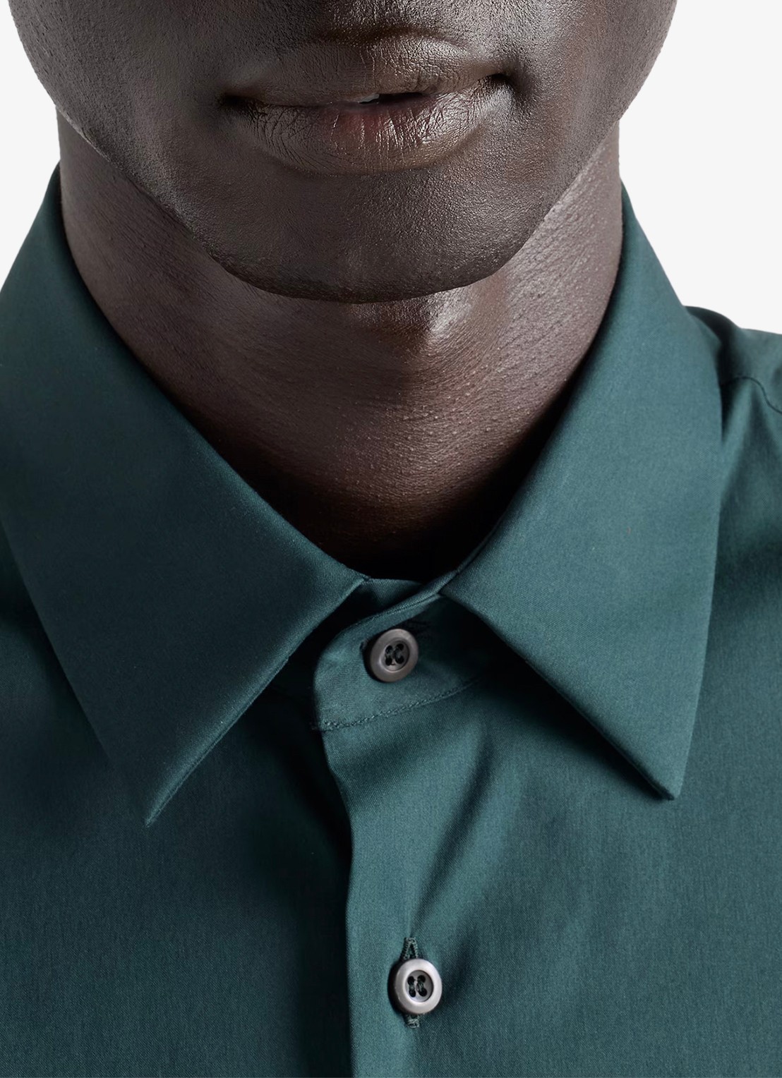 Prada Slim fit overhemd van katoen - detail 4 donkergroen